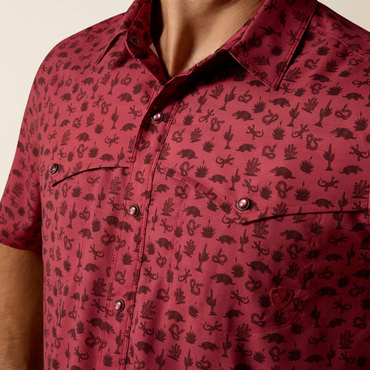 Men's Ariat Printed VentTEK Western Yoke Classic Fit Snap Shirt - 10073425