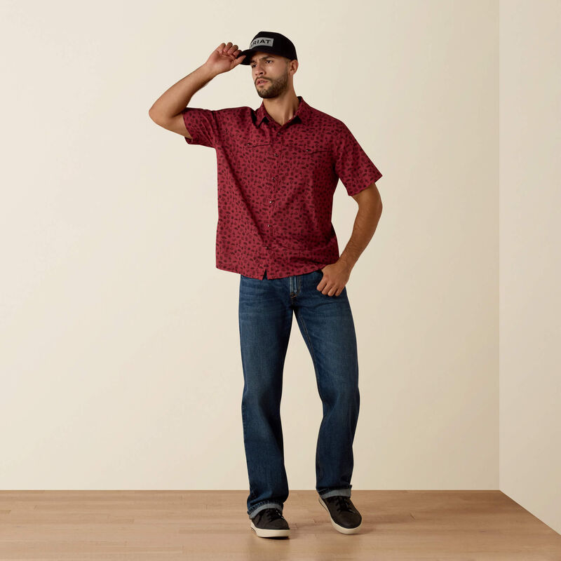Men's Ariat Printed VentTEK Western Yoke Classic Fit Snap Shirt - 10073425