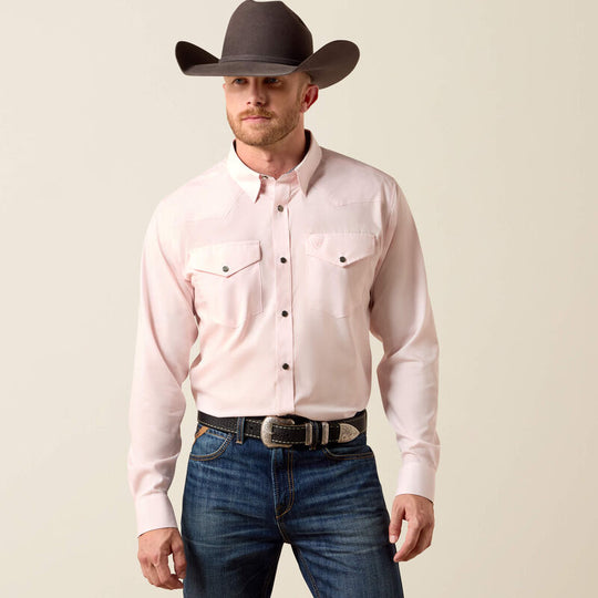 Men's Ariat Wrinkle Free Refined Slub Fitted Shirt - 10073487