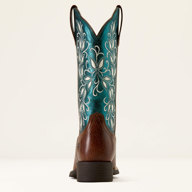 Women's Ariat Round Up Holly Beasty Brown with 112" Metallic Sea - 10074373