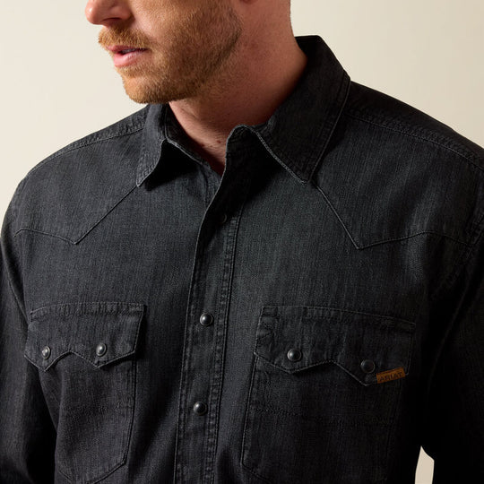 Men's Ariat Classic Fit Sawtooth Denim Shirt - 10079097