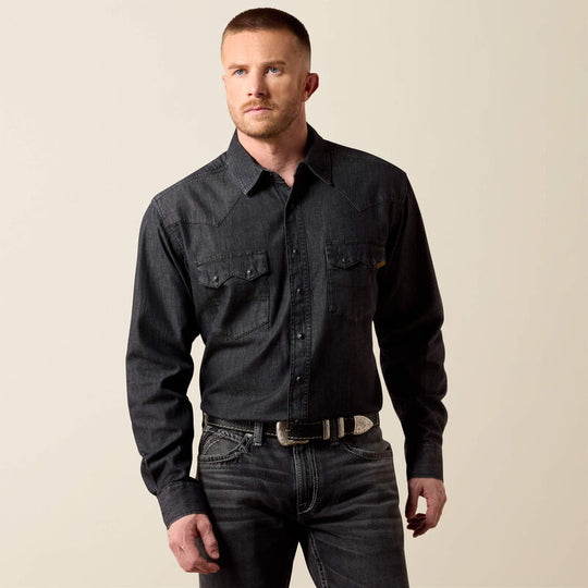 Men's Ariat Classic Fit Sawtooth Denim Shirt - 10079097