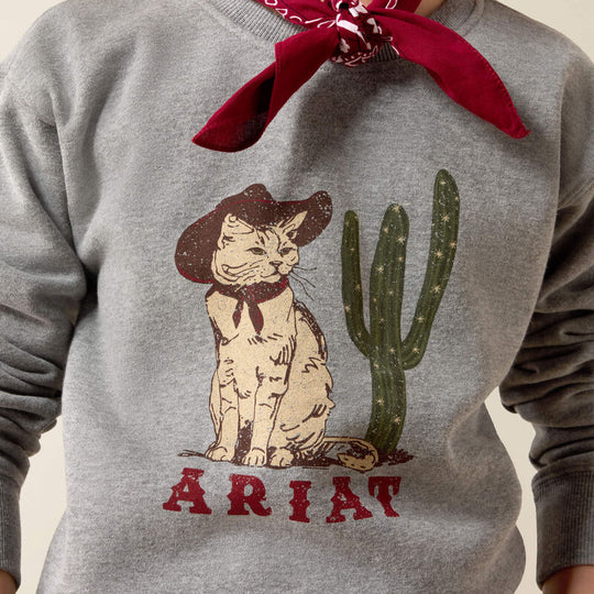 Girls Ariat Sassy Cat Sweatshirt - 10080609