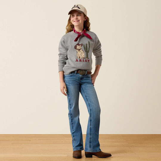 Girls Ariat Sassy Cat Sweatshirt - 10080609