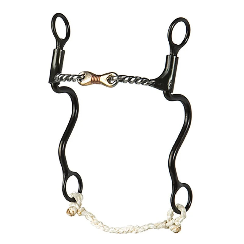 Dutton Bits 3 Piece twisted Wire with Dong Bone Snaffle Cavalry - 07-82