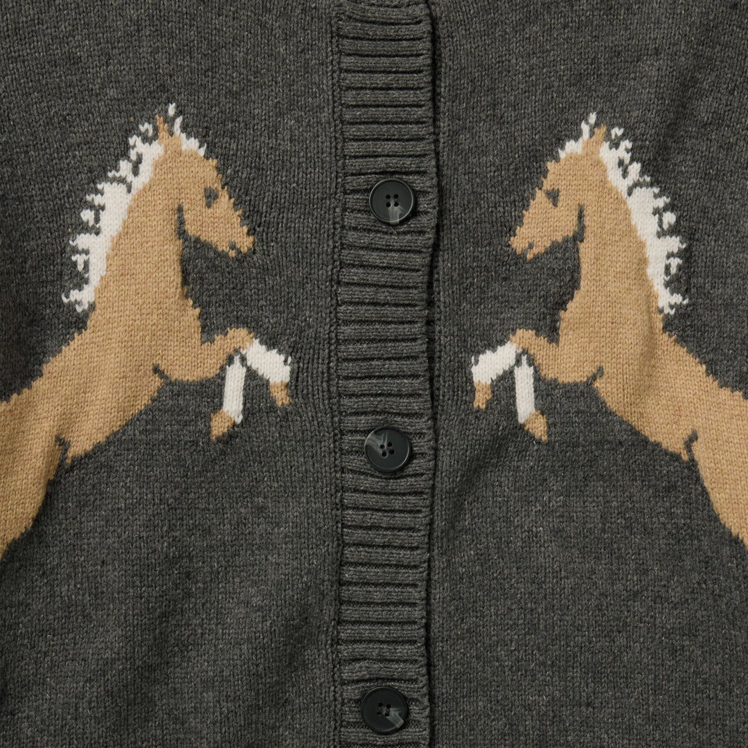 Ladies Stetson Bronc Crop Cardigan Long Sleeve Sweater - 11-027-0539-7034-GY