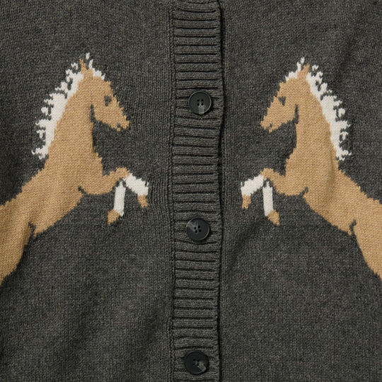Ladies Stetson Bronc Crop Cardigan Long Sleeve Sweater - 11-027-0539-7034-GY