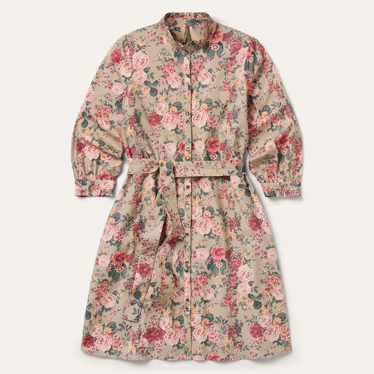Ladies Stetson Cactus Flower Shirt Dress - 11-057-0590-7039