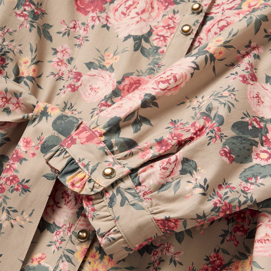 Ladies Stetson Cactus Flower Shirt Dress - 11-057-0590-7039