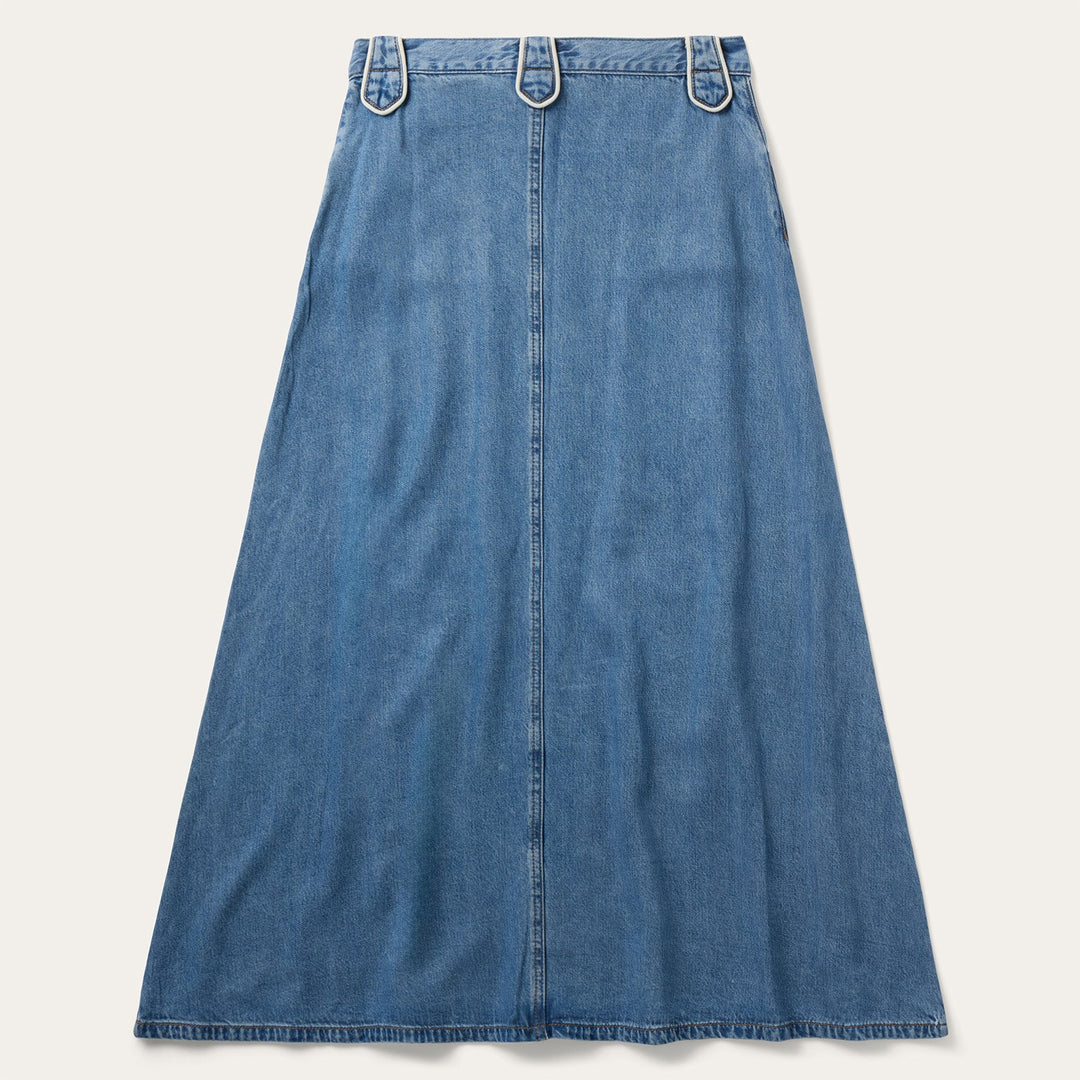 Ladies Stetson A-Line Piped Denim Skirt