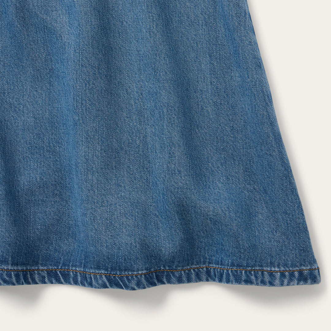 Ladies Stetson A-Line Piped Denim Skirt