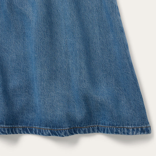 Ladies Stetson A-Line Piped Denim Skirt