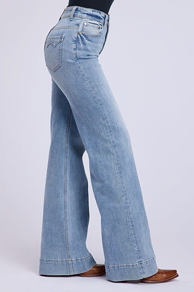 Ladies Stetson High Rise Wide Leg Jean - 0207BU