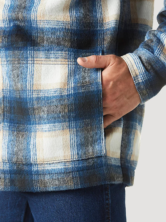 Men's Wrangler Quilt Lined Flannel Shirt Jacket - 112336447
