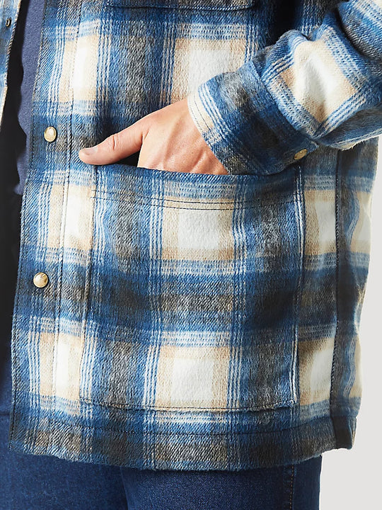 Men's Wrangler Quilt Lined Flannel Shirt Jacket - 112336447