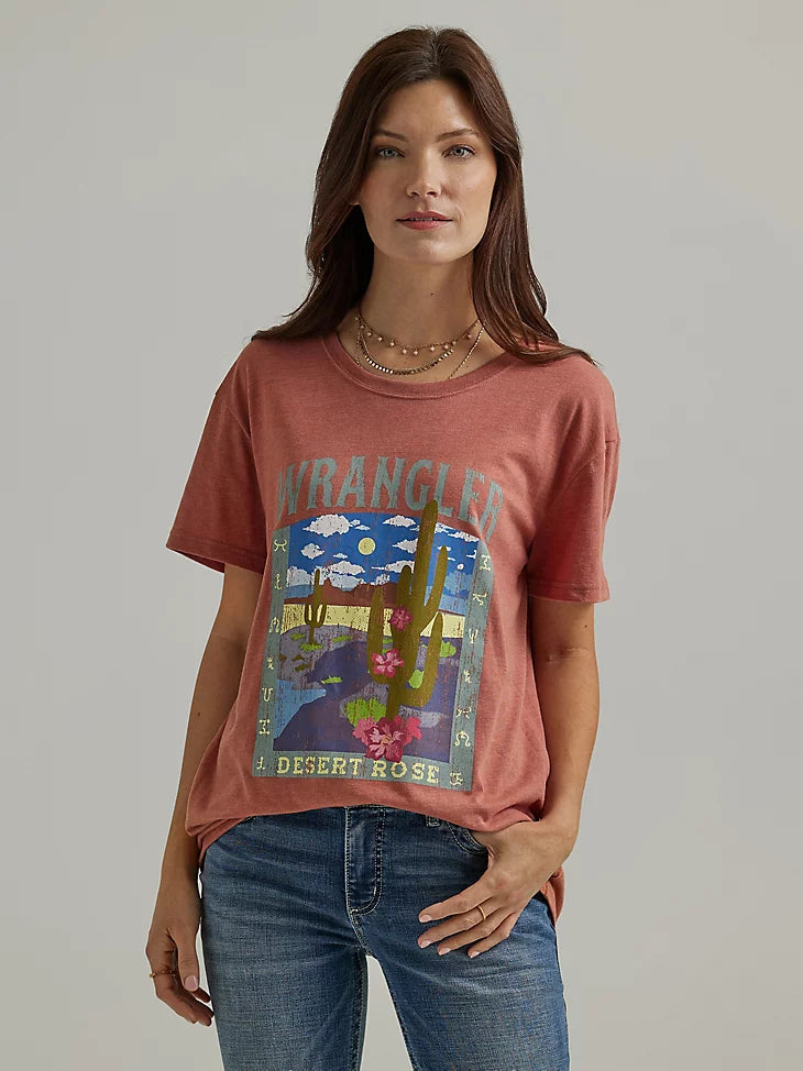 Ladies Wrangler Western Graphic Boyfriend T-Shirt - 112344201