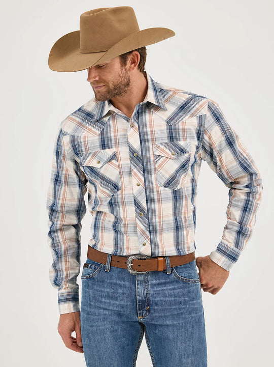 Men's Wrangler 20X® Competition Advanced Comfort Long Sleeve Two Pocket Western Snap Shirt - 112359546
