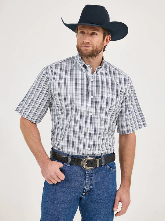 Men's Wrangler George Strait Short Sleeve One Pocket Button Down Shirt - 112360013