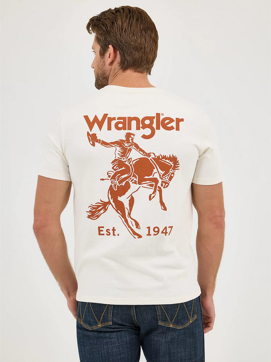 Men's Wrangler Bucking Cowboy Back Graphic T-Shirt - 112361844