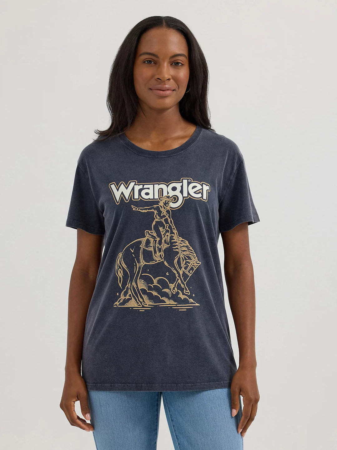 Ladies Wrangler Western Graphic Boyfriend Tee - 112361910