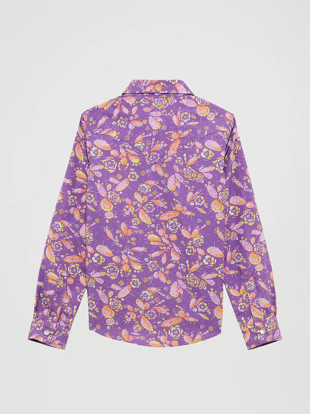 Girl's Wrangler Cacti Floral Western Snap Shirt - 112364309