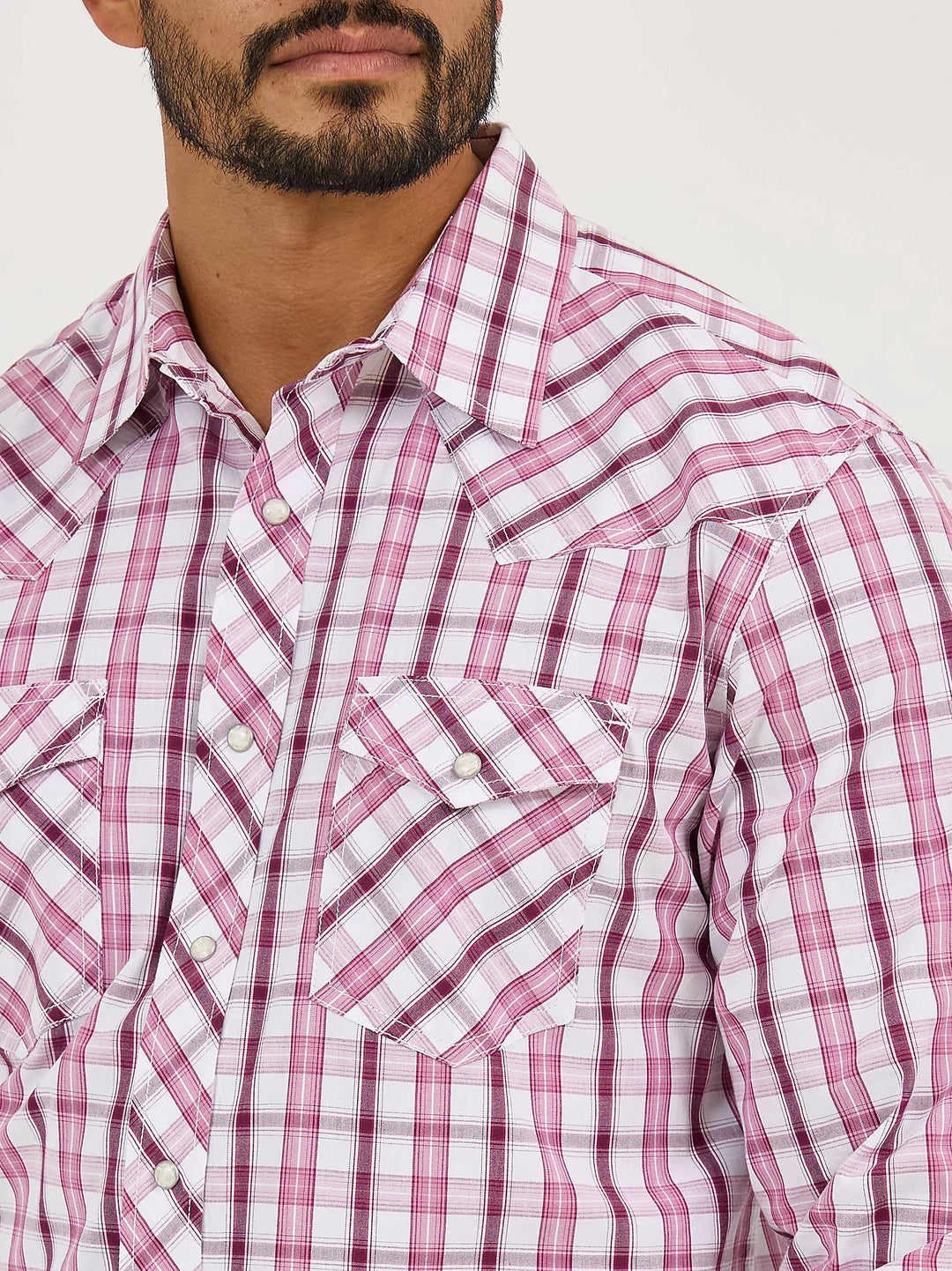 Men's Wrangler 20X® Competition Advanced Comfort Long Sleeve Two Pocket Western Snap Shirt - 112365389