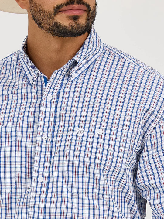 Men's Wrangler George Strait Long Sleeve Button Down Two Pocket Shirt - 112365402