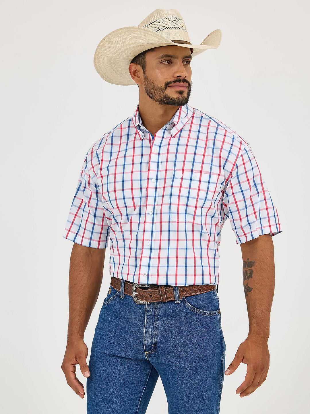 Men's Wrangler George Strait Short Sleeve One Pocket Button Down Shirt - 112365408