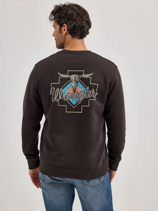 Men's Wrangler Graphic Long Sleeve Pullover - 112365700