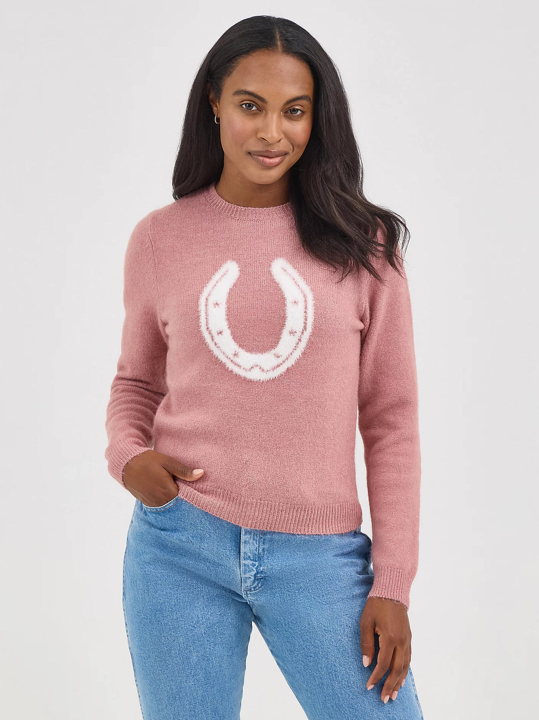 Ladiese Wrangler Retro® Horseshoe Sweater - 112367342