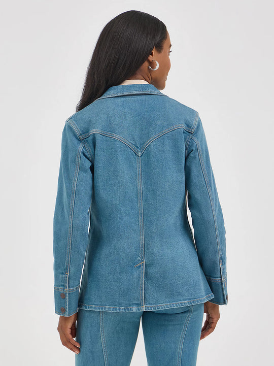 Ladies Wrangler Denim Blazer - 112367390
