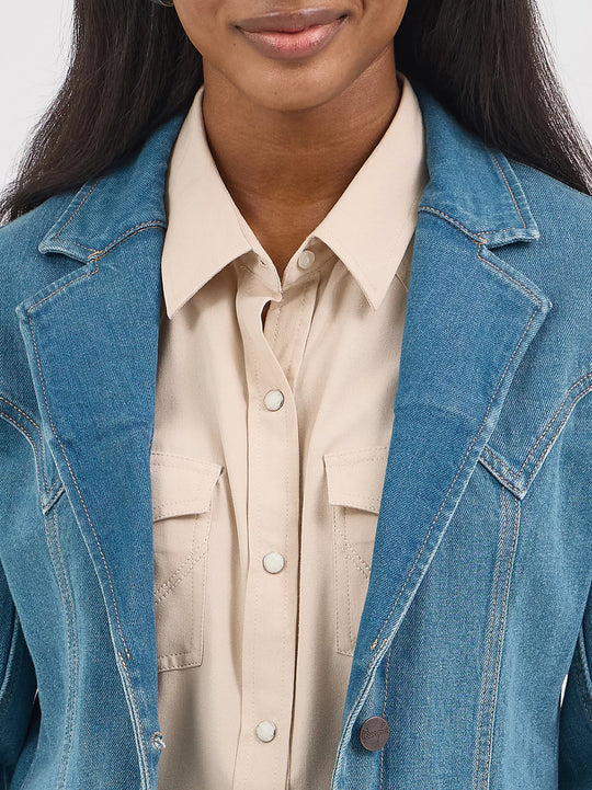 Ladies Wrangler Denim Blazer - 112367390
