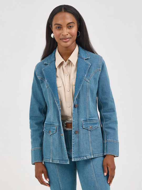 Ladies Wrangler Denim Blazer - 112367390