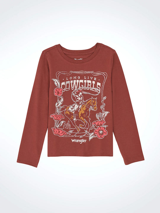 Girl's Wrangler Long Sleeve Western Graphic Tee - 112367400