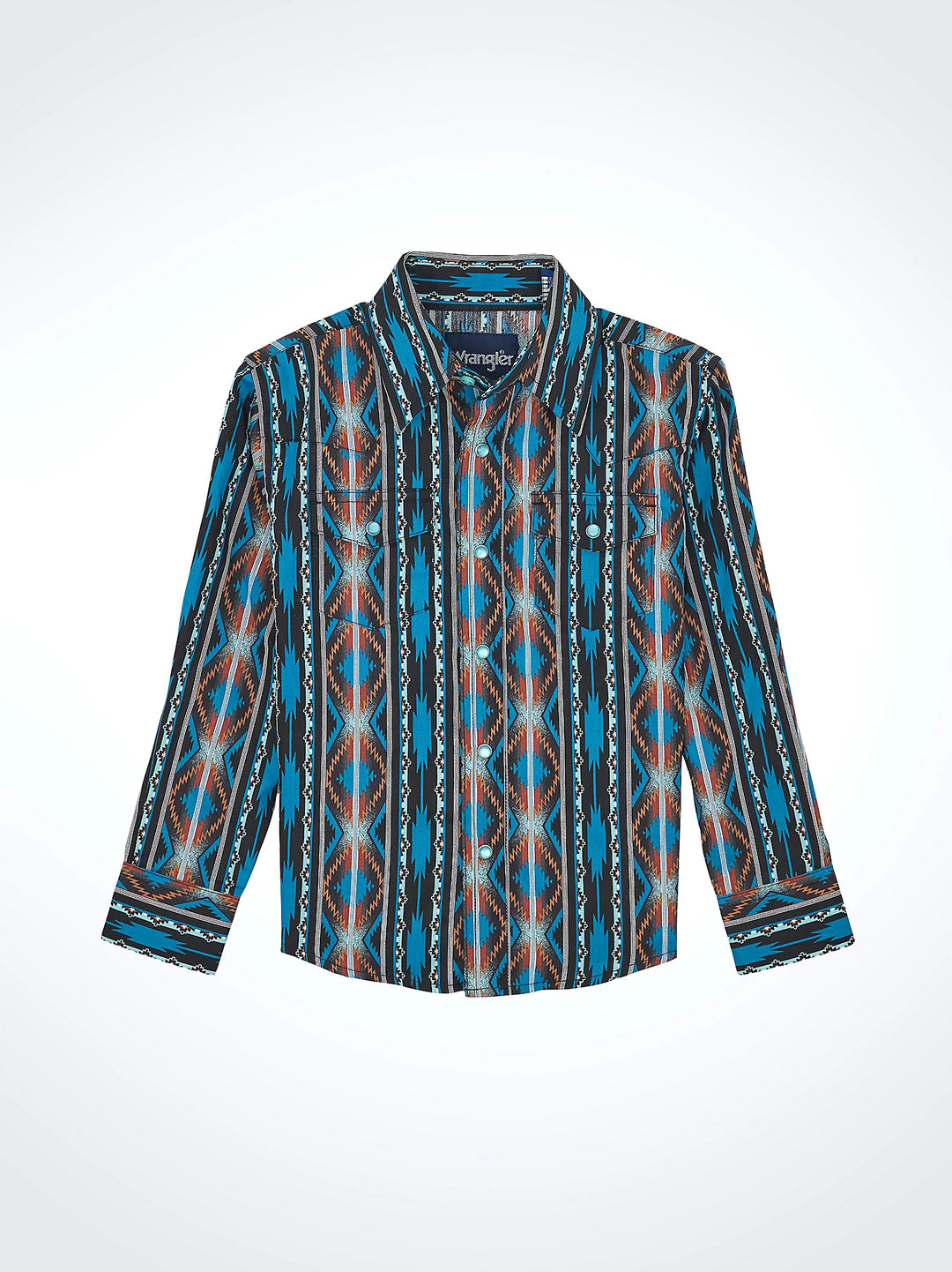 Boy's Wrangler Checotah Long Sleeve Western Snap Shirt - 112367720
