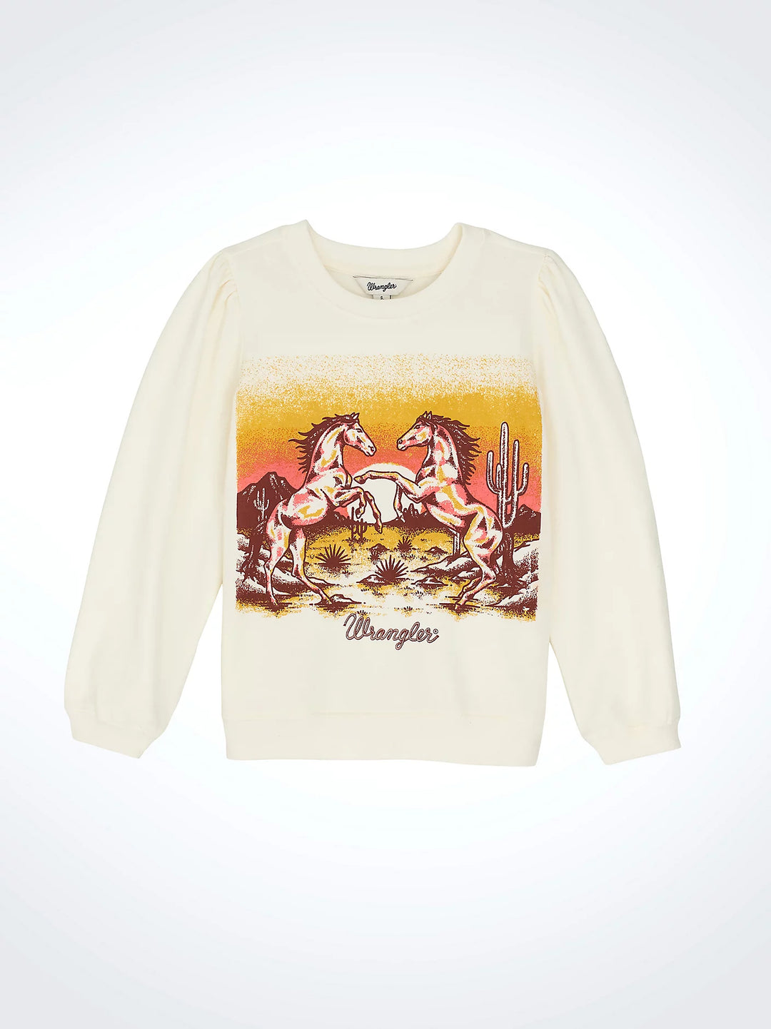 Girl's Wrangler Graphic Puff Sleeve Pullover - 112367890
