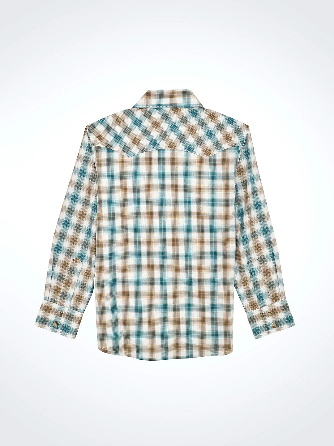 Boy's Wrangler Retro® Western Snap Plaid Shirt with Front Sawtooth Pockets - 112368059