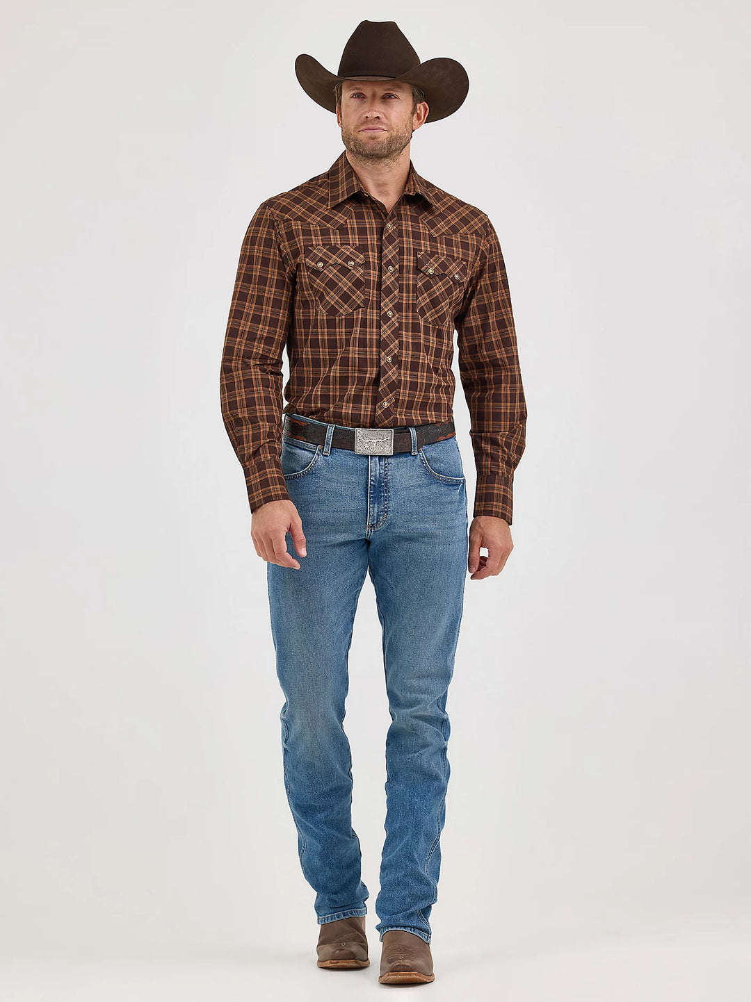 Men's Wrangler Retro® Long Sleeve Sawtooth Snap Pocket Western Shirt - 112368075