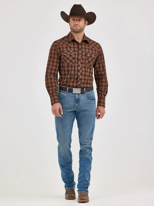 Men's Wrangler Retro® Long Sleeve Sawtooth Snap Pocket Western Shirt - 112368075