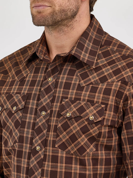 Men's Wrangler Retro® Long Sleeve Sawtooth Snap Pocket Western Shirt - 112368075