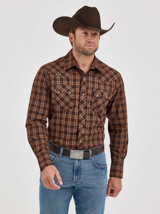 Men's Wrangler Retro® Long Sleeve Sawtooth Snap Pocket Western Shirt - 112368075