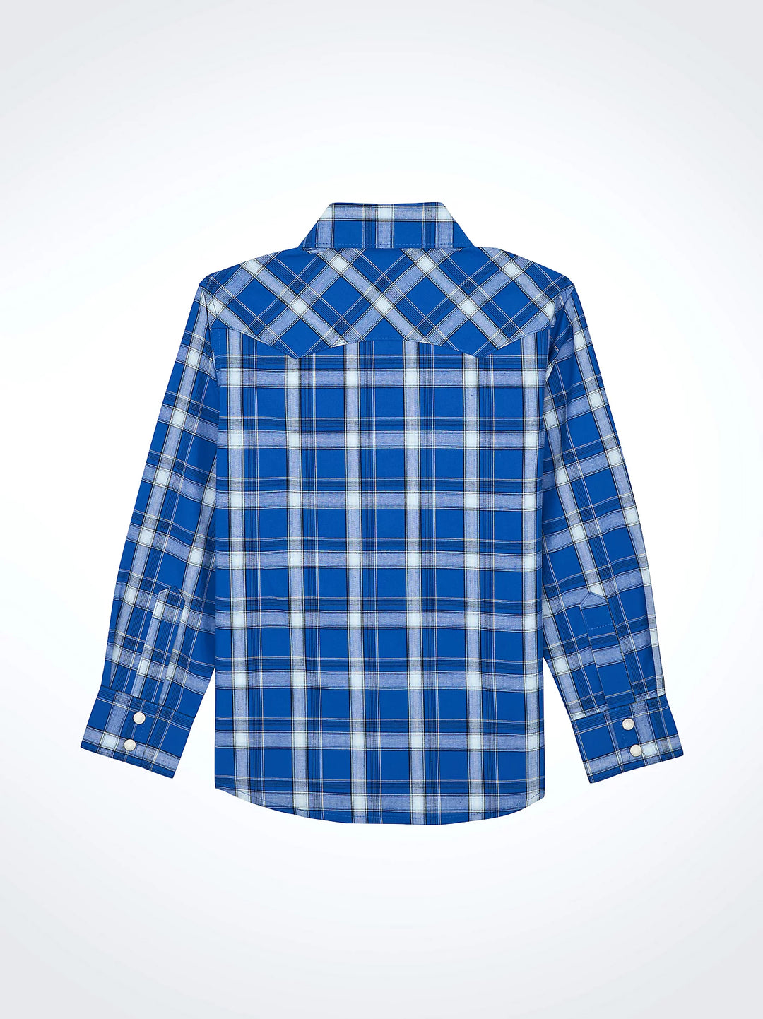 Boy's Wrangler Retro® Western Snap Plaid Shirt with Front Sawtooth Pockets - 112368080