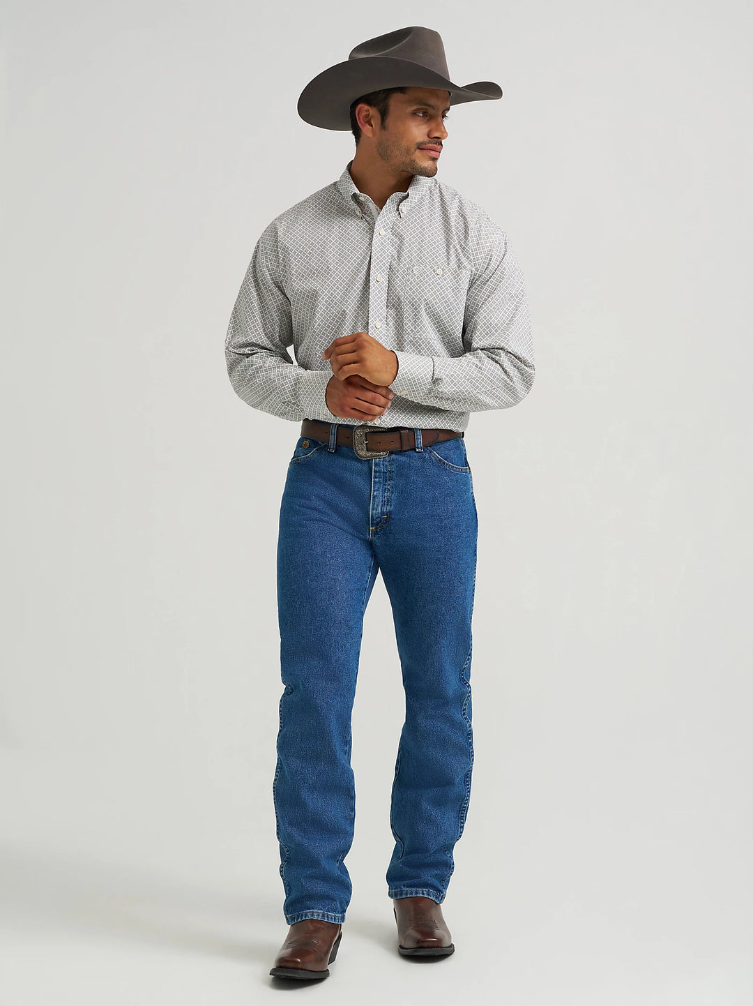 Wrangler® George Strait™ Long Sleeve Button Down One Pocket Shirt - 112368201
