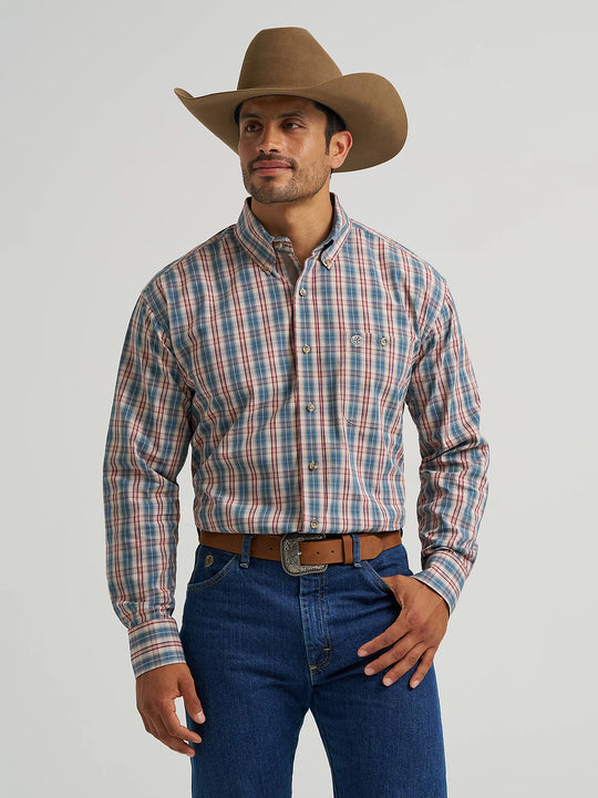Wrangler® George Strait™ Long Sleeve Button Down One Pocket Shirt - 112368226