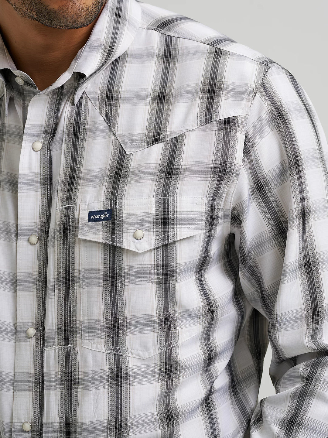 Men's Wrangler Performance Snap Long Sleeve Plaid Shirt - 112368291
