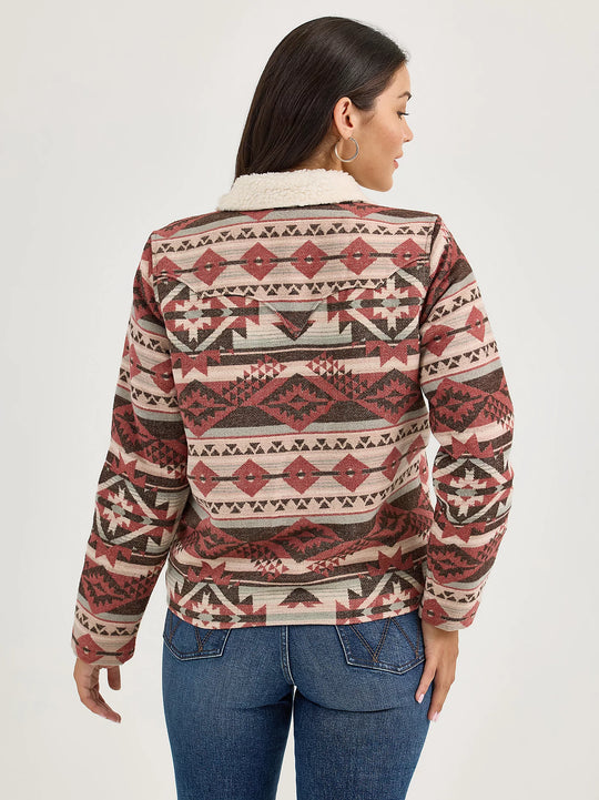 Ladies Wrangler® Sherpa Lined Jacquard Barn Jacket - 112368301