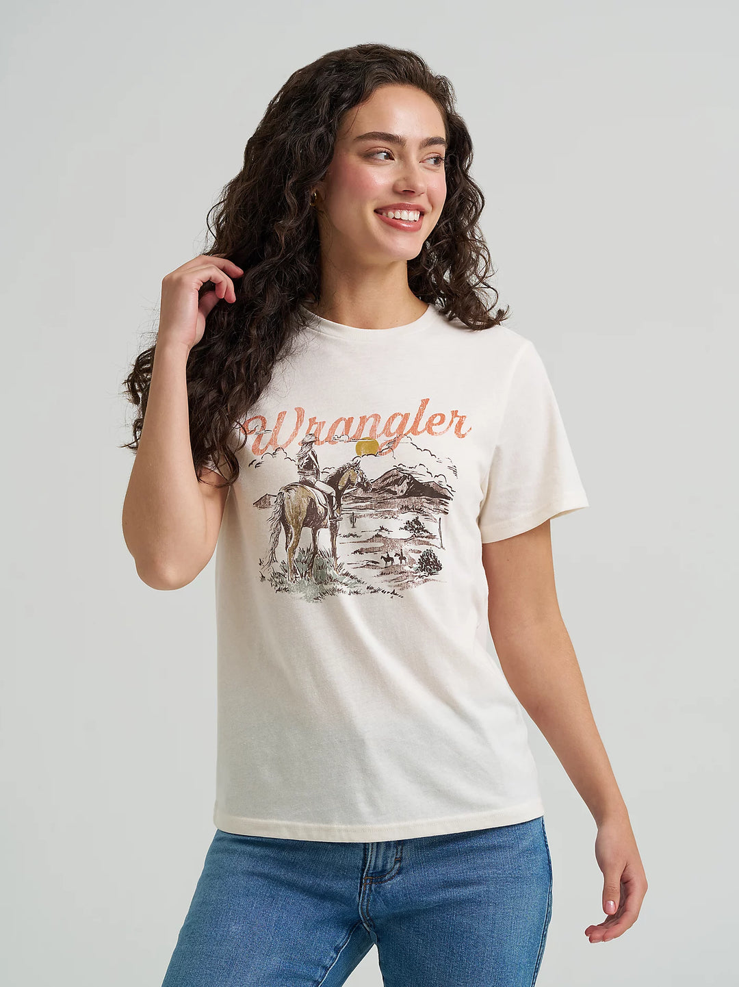 Ladies Wrangler Western Graphic Reg Fit Tee - 112368891