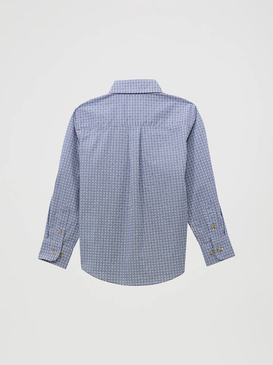 Boy's Wrangler Classic Button-Down Print Shirt - 112369452