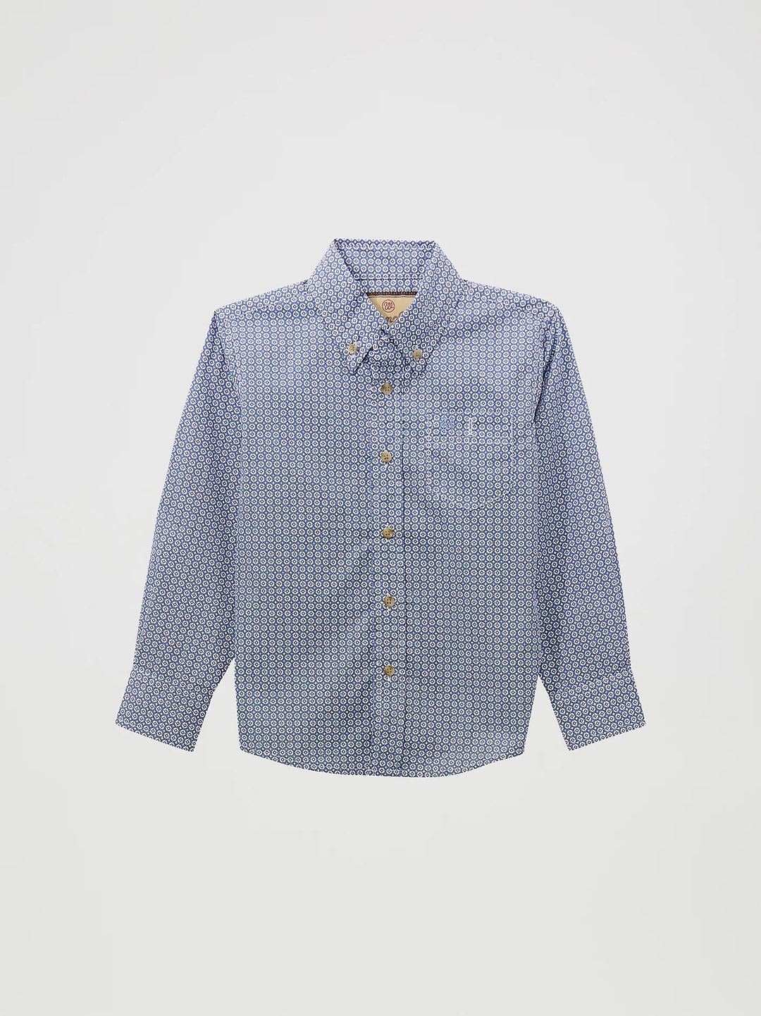 Boy's Wrangler Classic Button-Down Print Shirt - 112369452
