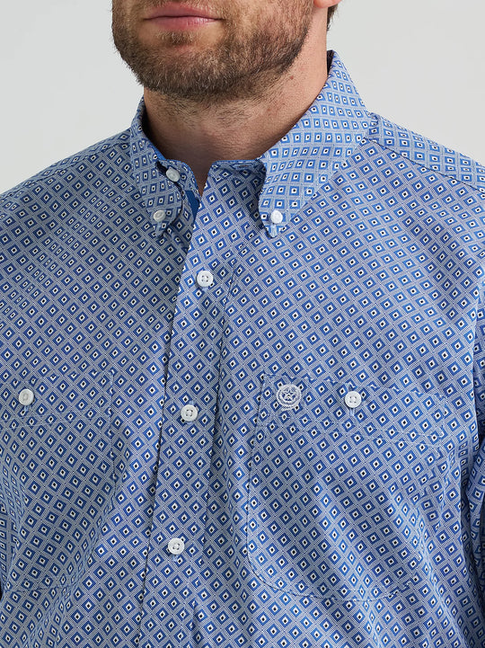 Men's Wrangler® George Strait™ Long Sleeve Button Down Two Pocket Shirt - 112369597